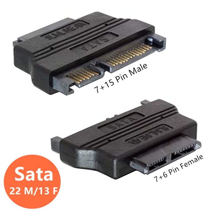 Slimline SATA 13 Pin to SATA 22 Pin Converter Adapter