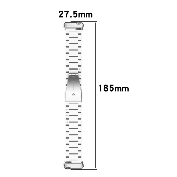 Three Bead Stainless Steel Metal Watch Band