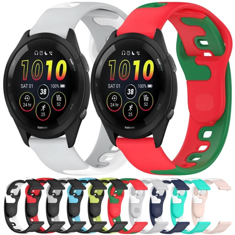 22mm Double Color Silicone Watch Band, Series 1