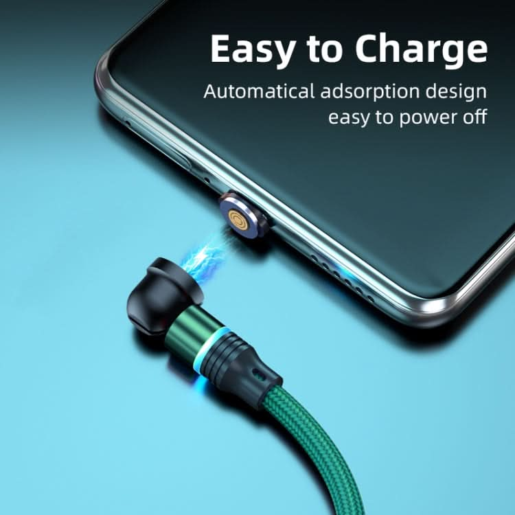 ENKAY 3 in 1 3A USB to Type-C / 8 Pin / Micro USB Magnetic 540 Degrees Rotating Fast Charging Cable