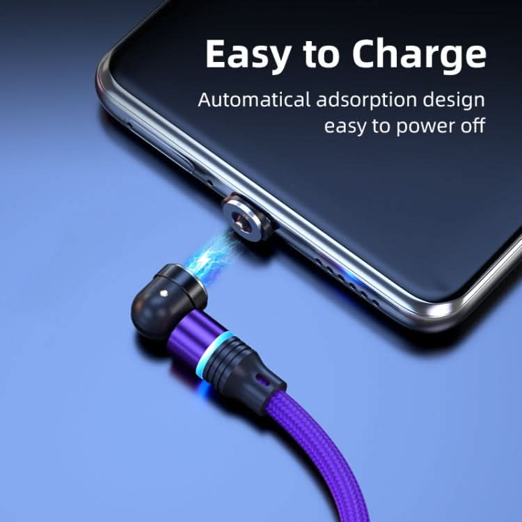 ENKAY 3 in 1 2.4A USB to Type-C / 8 Pin / Micro USB Magnetic 540 Degrees Rotating Charging Cable