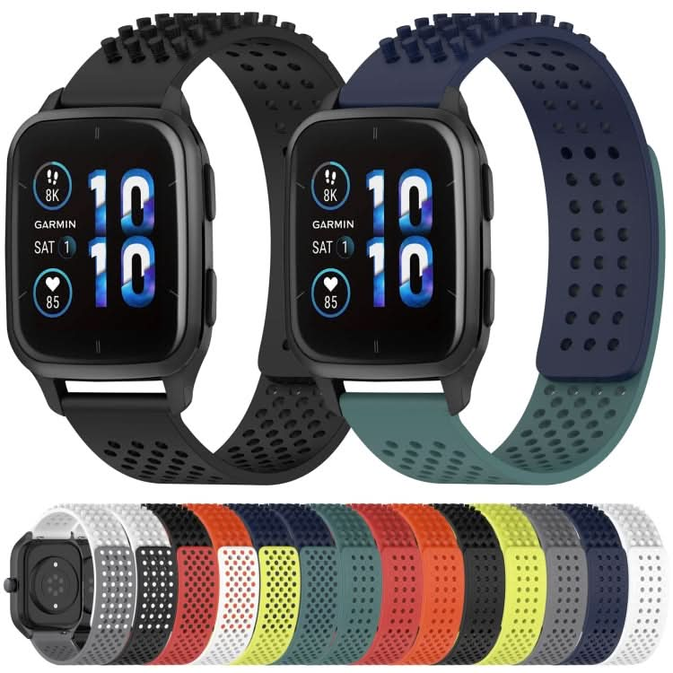 20mm Holes Breathable 3D Dots Silicone Watch Band, Series 3