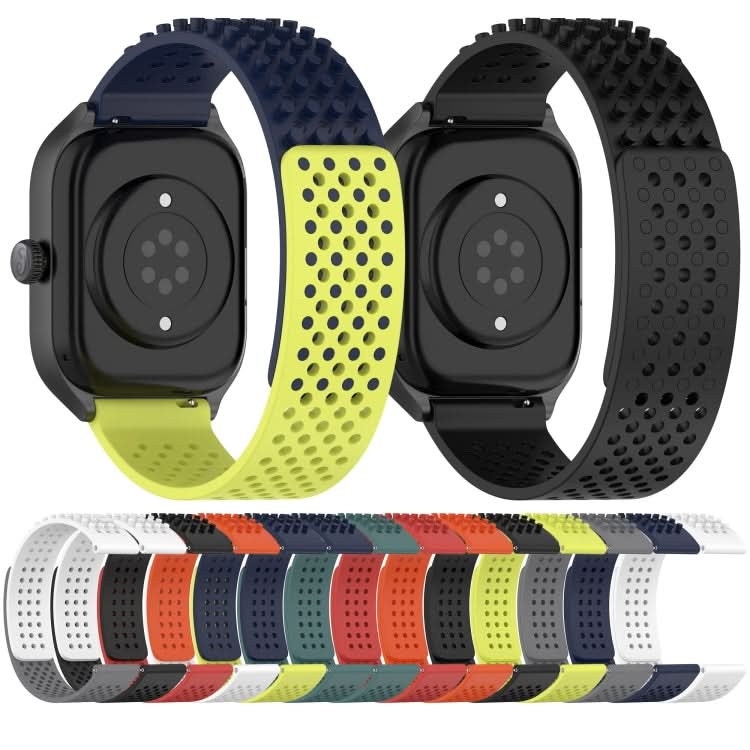 20mm Holes Breathable 3D Dots Silicone Watch Band, Series 1