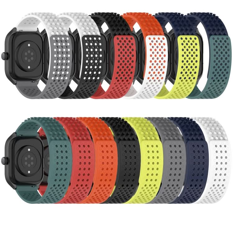 20mm Holes Breathable 3D Dots Silicone Watch Band, Series 1