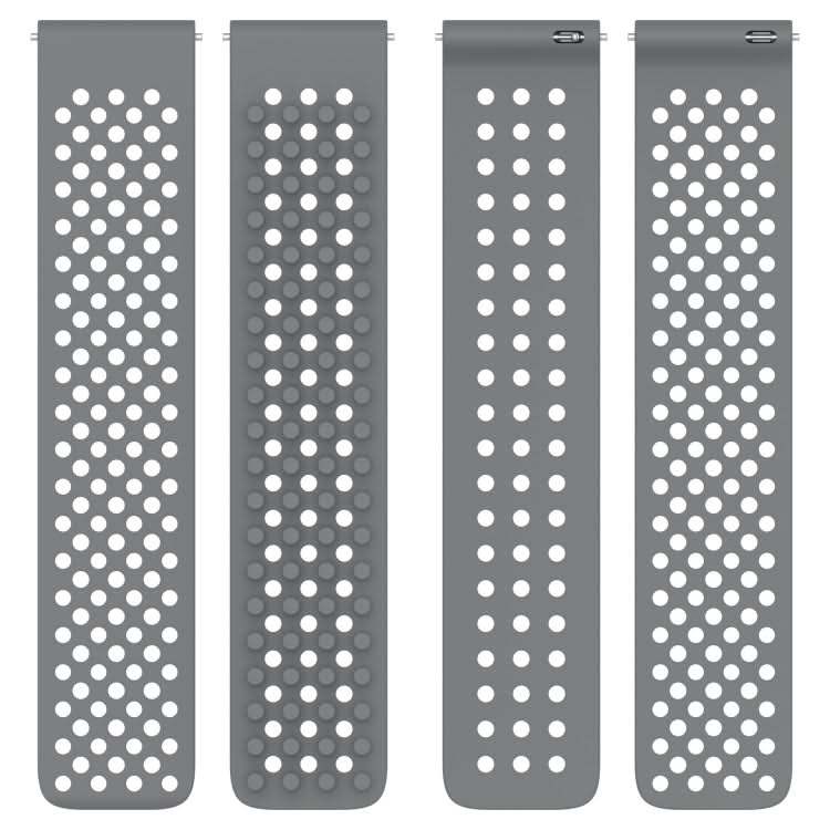 20mm Holes Breathable 3D Dots Silicone Watch Band, Series 1