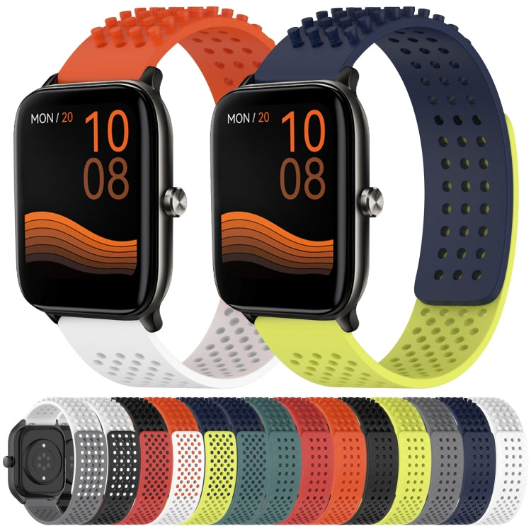 22mm Holes Breathable 3D Dots Silicone Watch Band, Series 1-Reluova