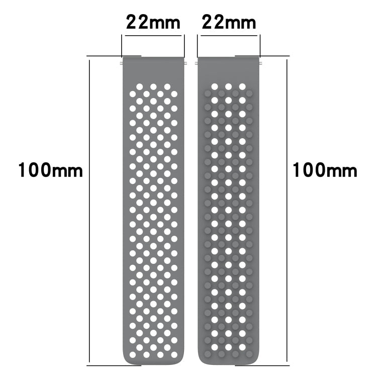 22mm Holes Breathable 3D Dots Silicone Watch Band, Series 4-Reluova