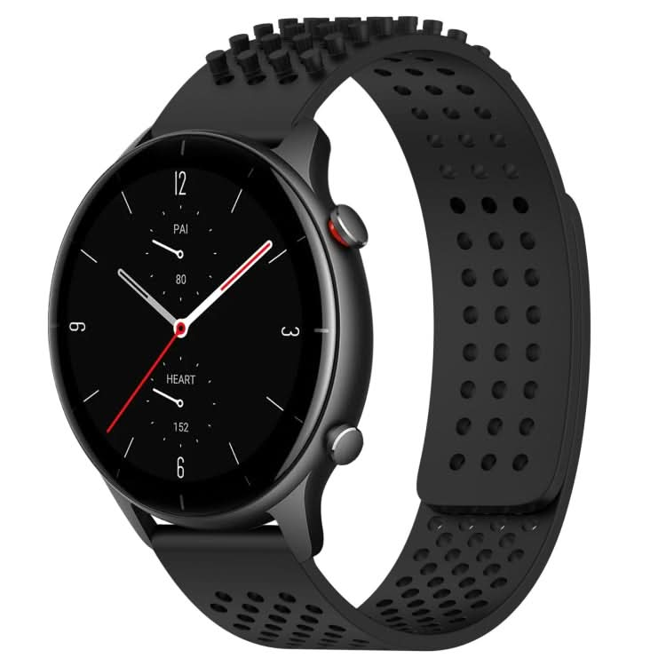 22mm Holes Breathable 3D Dots Silicone Watch Band, Series 3