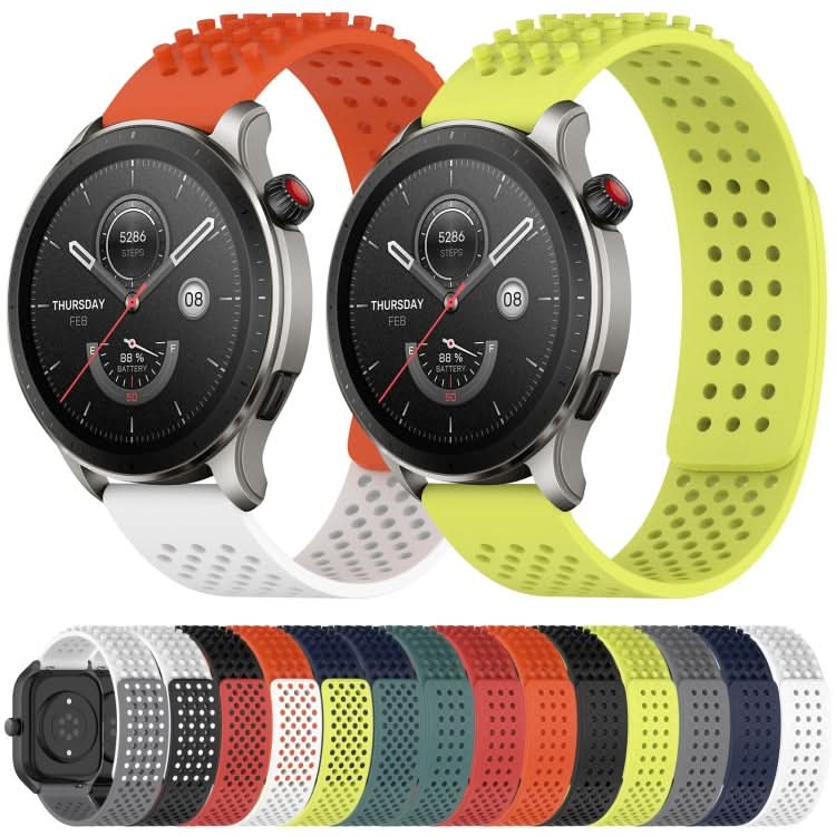 22mm Holes Breathable 3D Dots Silicone Watch Band, Series 5-Reluova