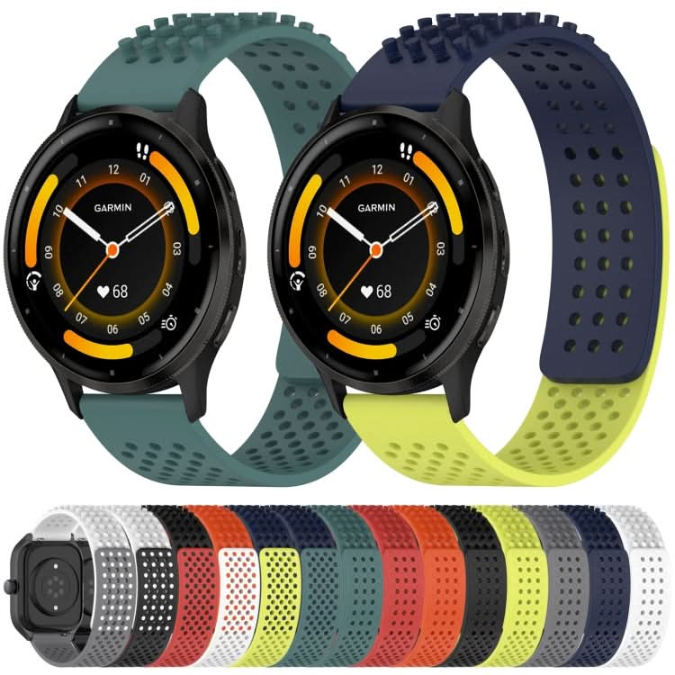 22mm Holes Breathable 3D Dots Silicone Watch Band, Series 1-Reluova