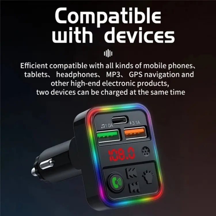 P18 Double USB Cigarette Lighter Bluetooth Car MP3 Music Player Hands-Free Calling Car Audio Device ÎҵÄÉ̵ê