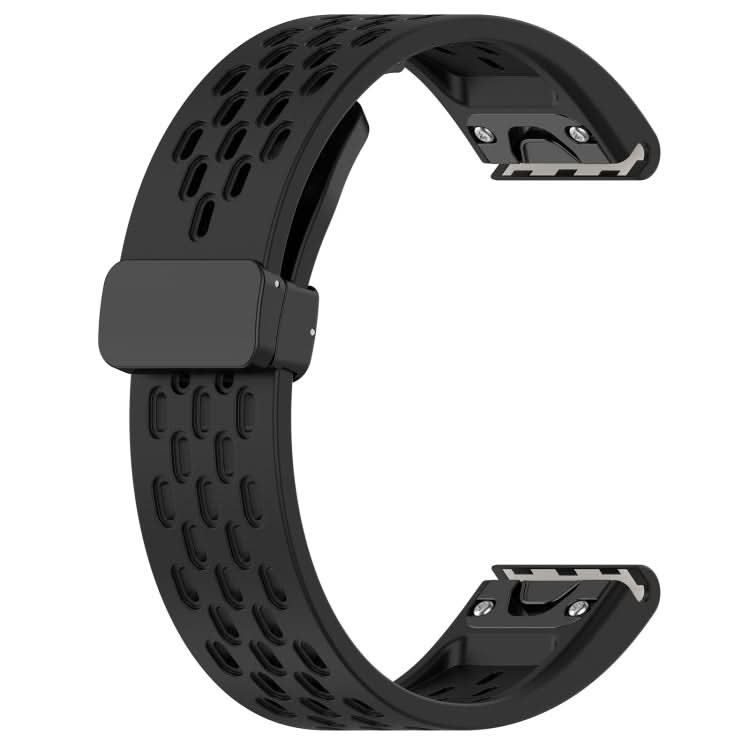 Quick Release Holes Magnetic Buckle Silicone Watch Band, Series 2