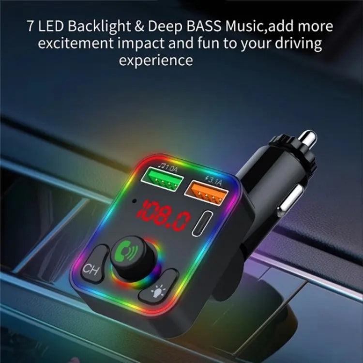 P3 Car Bluetooth Hands-Free AUX Audio Car MP3 Player FM Transmitter PD Fast Charger ÎҵÄÉ̵ê