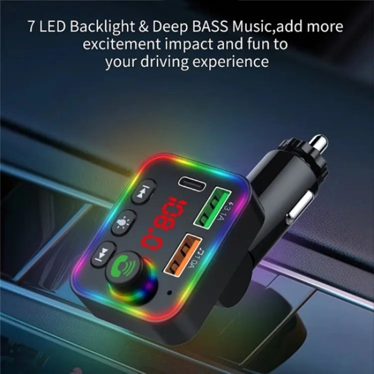 P4 Car FM Transmitter PD Fast Charger Car Charger Support U Disk Bluetooth Hands-free Calling ÎҵÄÉ̵ê