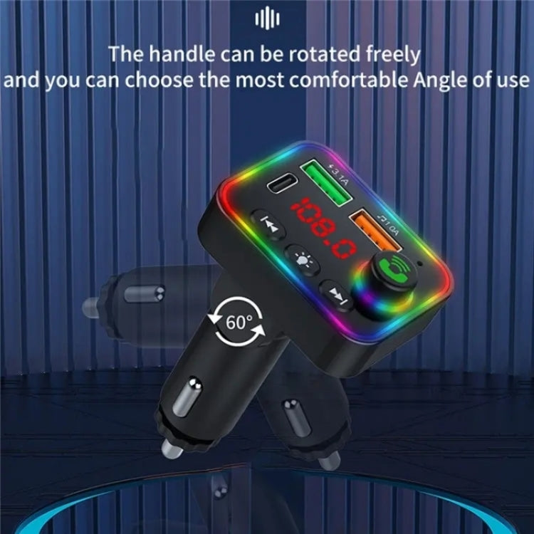 P4 Car FM Transmitter PD Fast Charger Car Charger Support U Disk Bluetooth Hands-free Calling ÎҵÄÉ̵ê