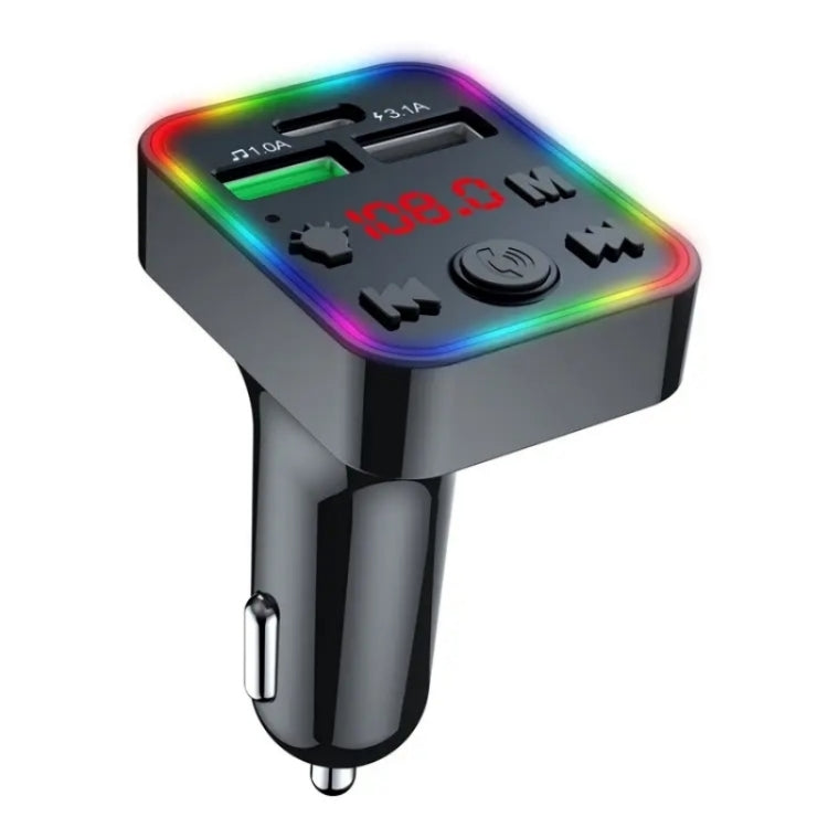 F22 Dual USB Car Charger Smart Bluetooth Calling Car Audio Device 7-Colors LED Car MP3 Player ÎҵÄÉ̵ê