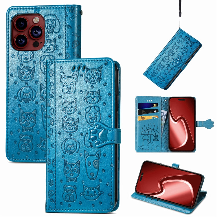 Cat and Dog Embossed Leather Phone Case, Series 3