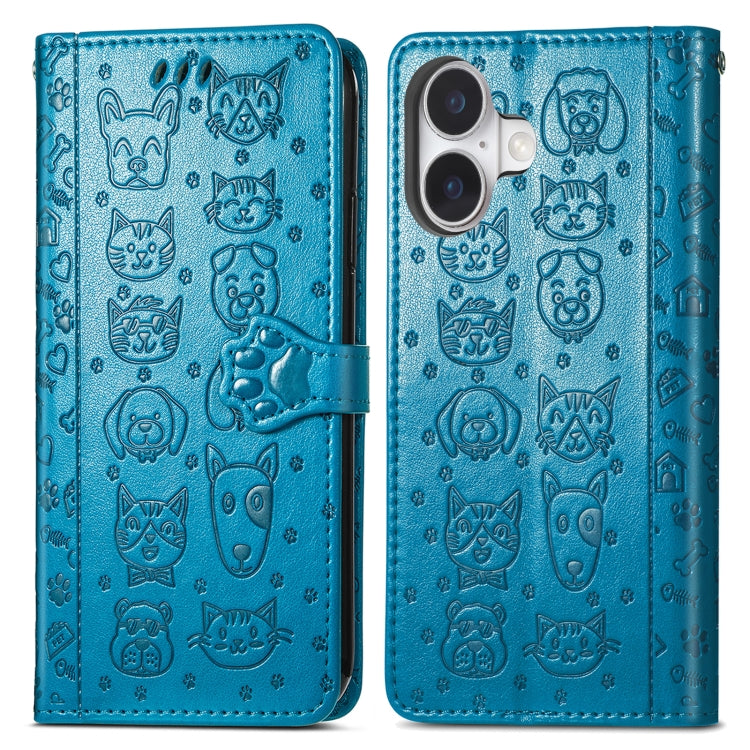 Cat and Dog Embossed Leather Phone Case, Series 3