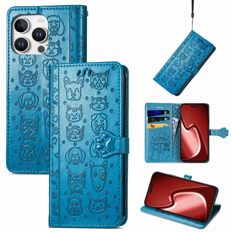 Cat and Dog Embossed Leather Phone Case, Series 2