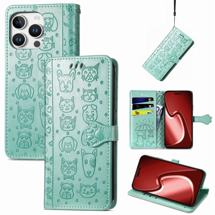 Cat and Dog Embossed Leather Phone Case, Series 2