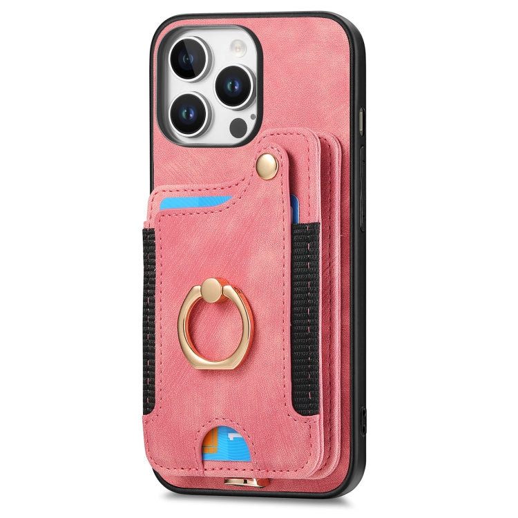 Retro Skin-feel Ring Multi-card Wallet Phone Case, Series 2