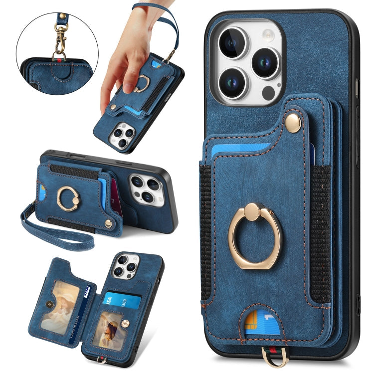 Retro Skin-feel Ring Multi-card Wallet Phone Case, Series 2