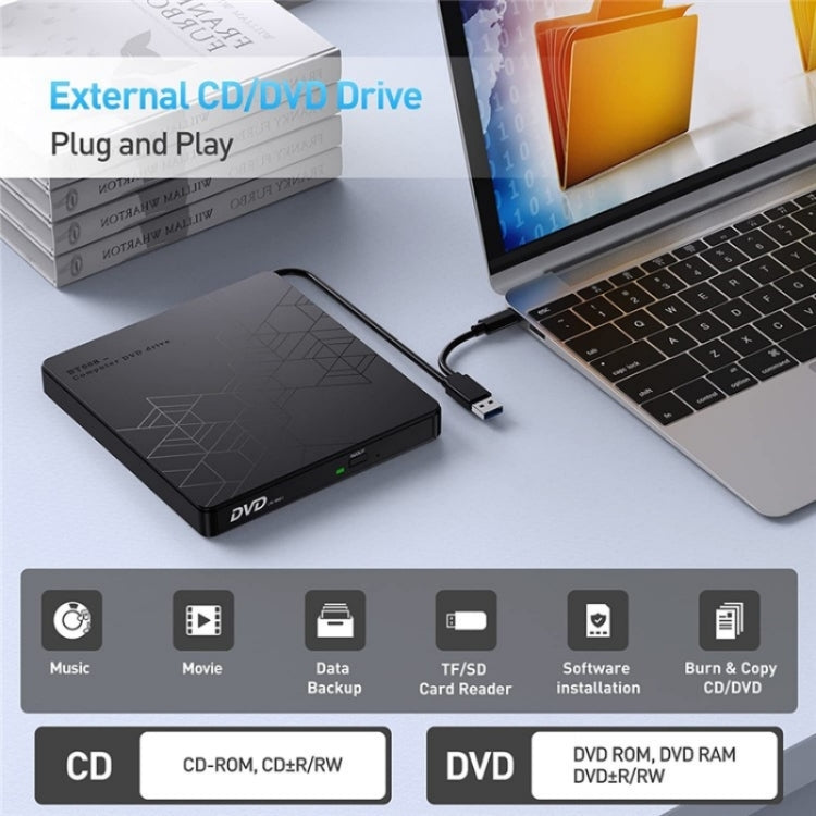 BT668 Readable TF / SD Card USB Multi-Function CD Disc Player External Optical Drive DVD Burner My Store