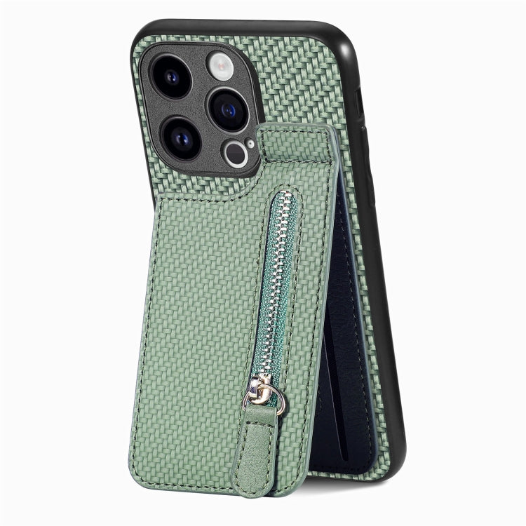 Carbon Fiber Vertical Flip Zipper Phone Case, Series 1