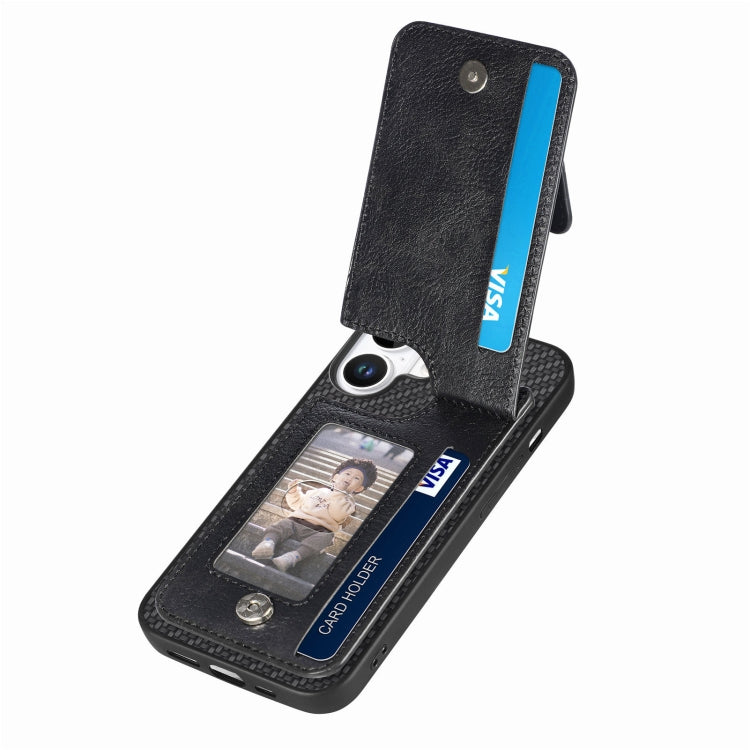 Carbon Fiber Vertical Flip Zipper Phone Case, Series 2