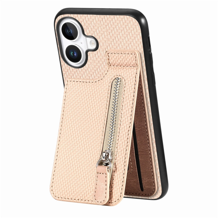 Carbon Fiber Vertical Flip Zipper Phone Case, Series 2