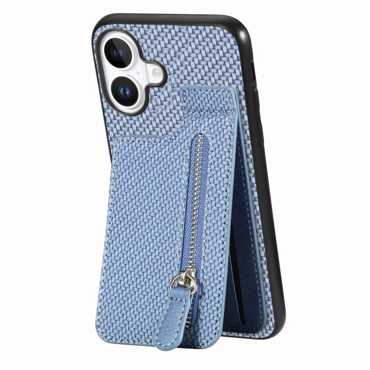 Carbon Fiber Vertical Flip Zipper Phone Case, Series 1