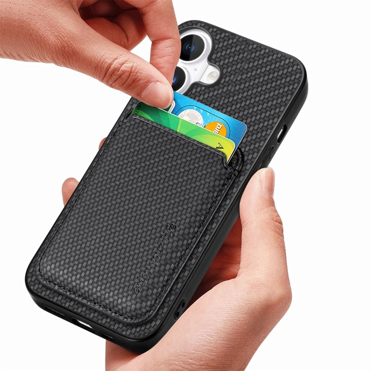 Carbon Fiber Leather Card Magsafe Phone Case, Series 2