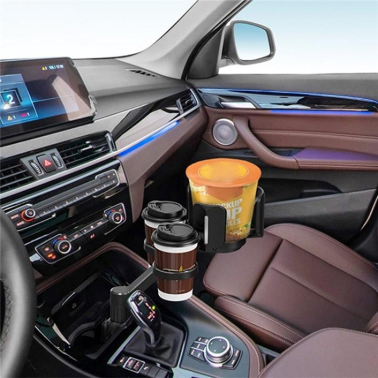 D03 For Drink Bottle Snack Car Cup Holder Expander Adjustable Dual Round Car Cup Holder