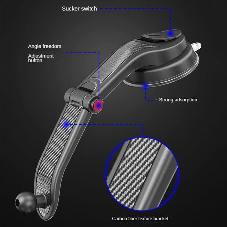 ES33 Car Mobile Phone Holder Bracket Carbon Fiber 360 Degree Rotation Suction Cup Mount ÎҵÄÉ̵ê