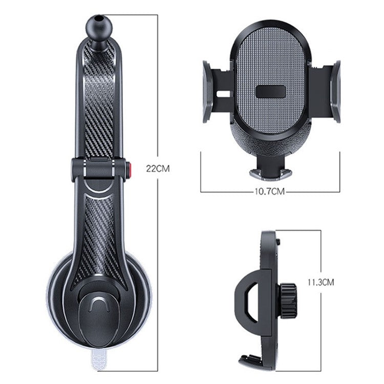 ES33 Car Mobile Phone Holder Bracket Carbon Fiber 360 Degree Rotation Suction Cup Mount ÎҵÄÉ̵ê