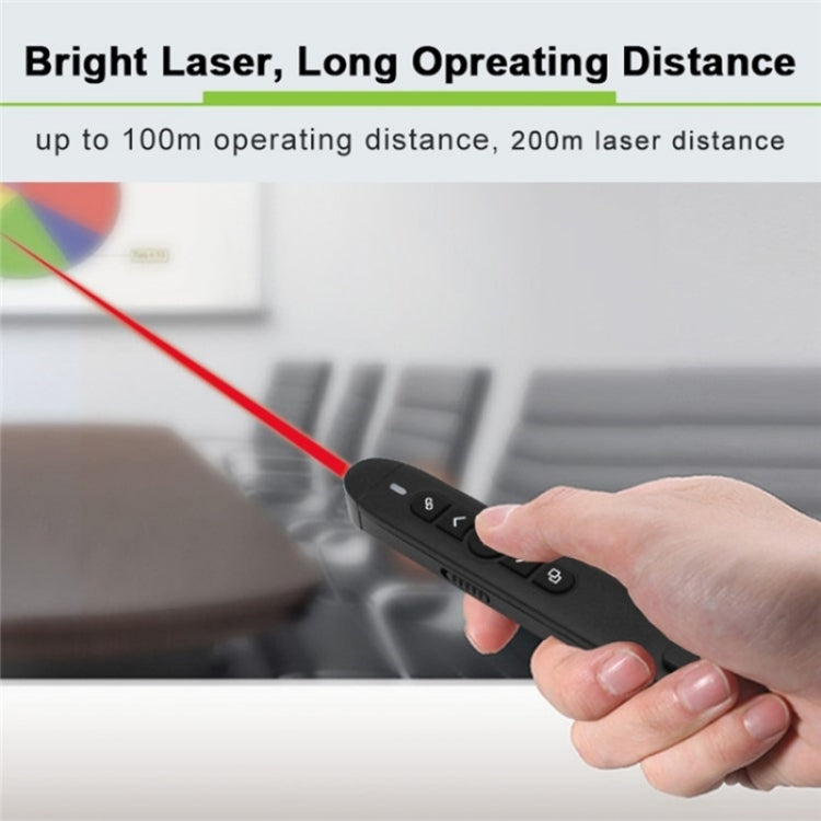 T5-H-A With Volume Control Laser Pointer 2.4G Wireless Presenter Remote Office Presentation