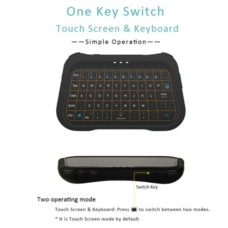 T18 Full Touch Screen 3 Colors Backlit Mute Mini Wireless Keyboard My Store