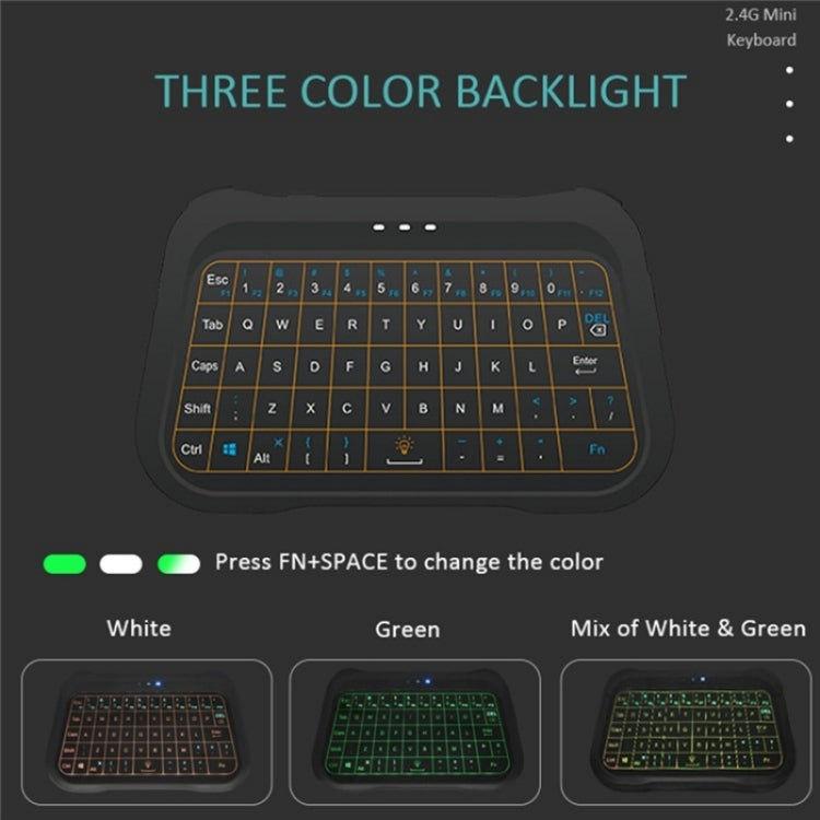 T18 Full Touch Screen 3 Colors Backlit Mute Mini Wireless Keyboard My Store