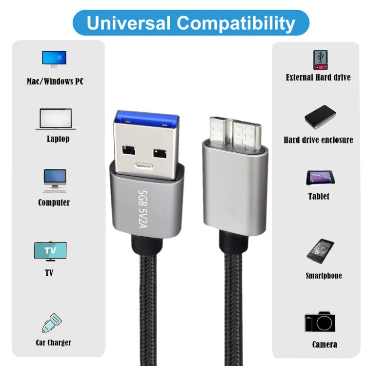 JUNSUNMAY USB 3.0 Male to Micro-B Cord Cable Compatible with Samsung Camera Hard Drive