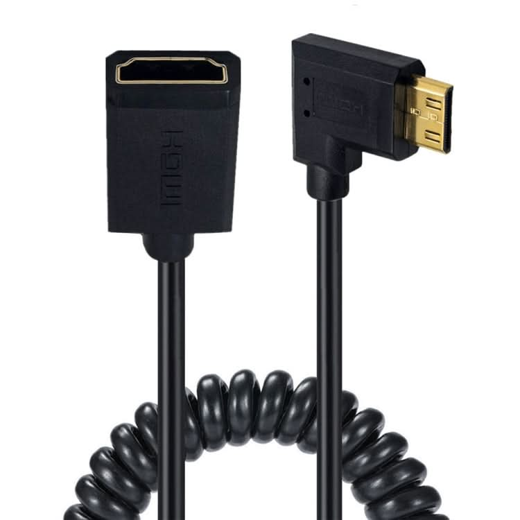 JUNSUNMAY 4K 60Hz Mini HDMI Male to HDMI 2.0V Female Spring Cable My Store