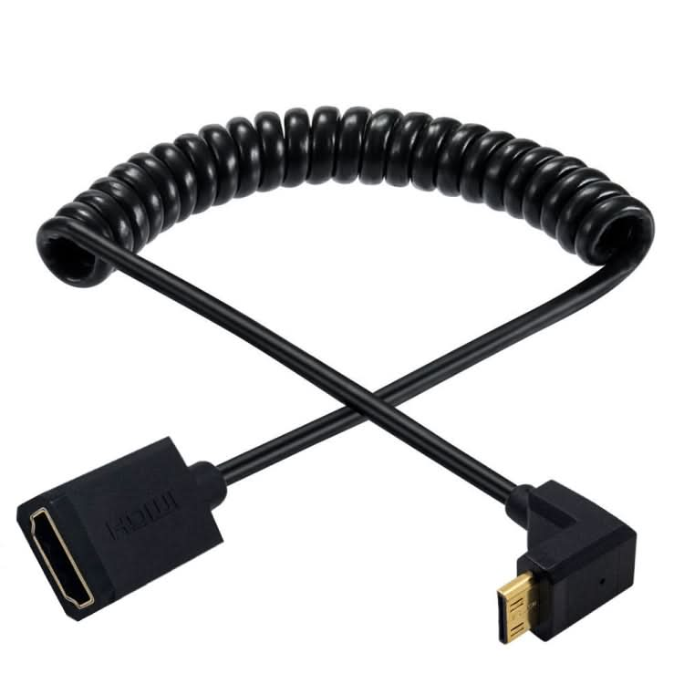 JUNSUNMAY 4K 60Hz Mini HDMI Male to HDMI 2.0V Female Spring Cable My Store