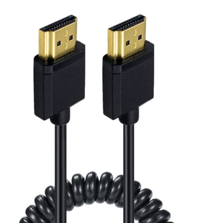 JUNSUNMAY 4K 60Hz HDMI Male to Male HDMI 2.0V Elbow Head Spring Cable My Store