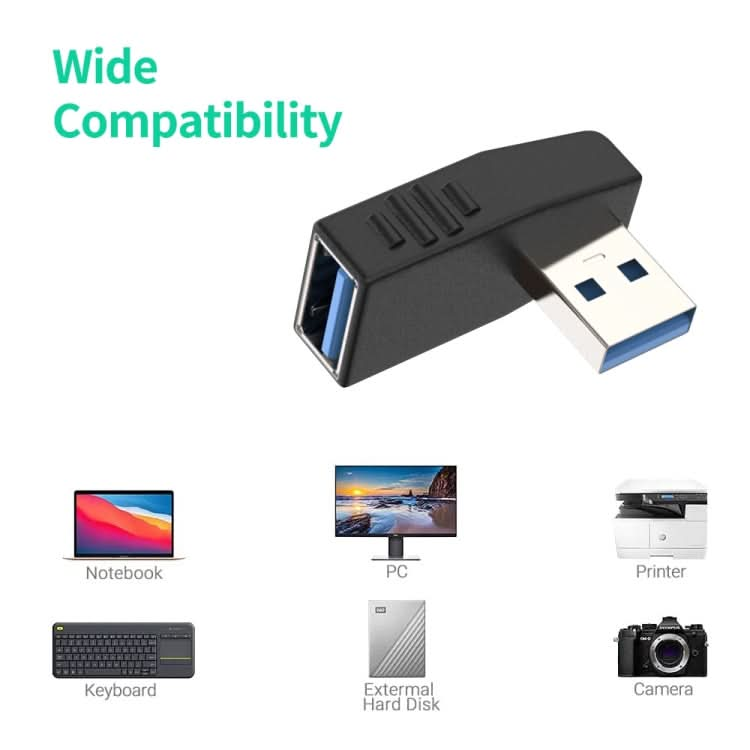 ENKAY USB 3.0 Adapter 90 Degree Angle Male to Female Combo Coupler Extender Connector My Store