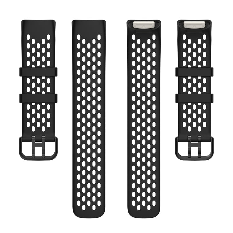 Solid Color Breathable Sports Silicone Watch Band