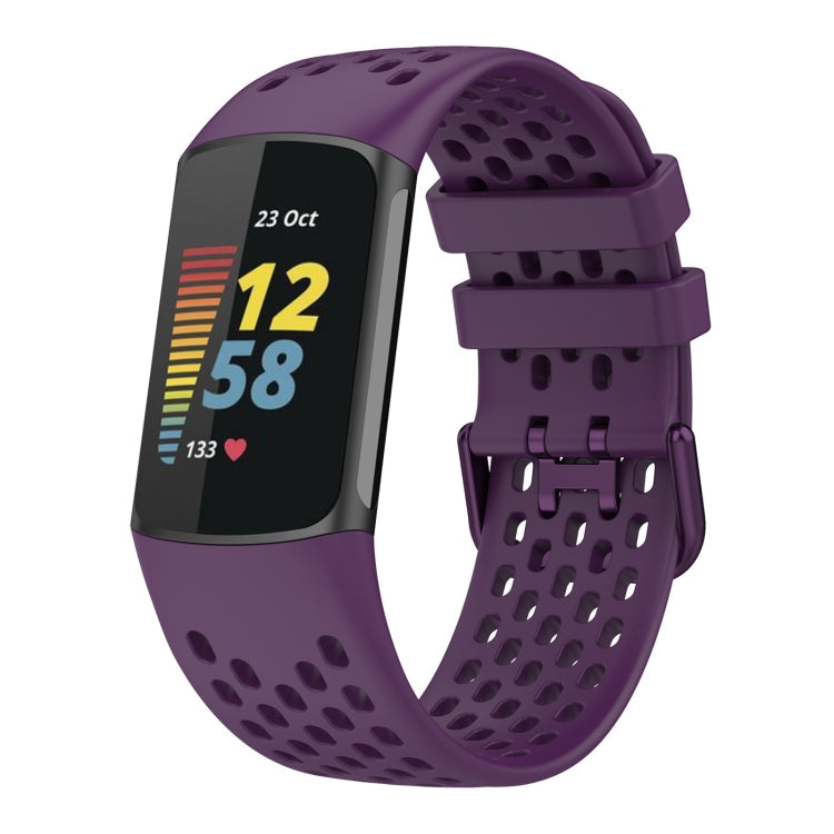 Solid Color Breathable Sports Silicone Watch Band