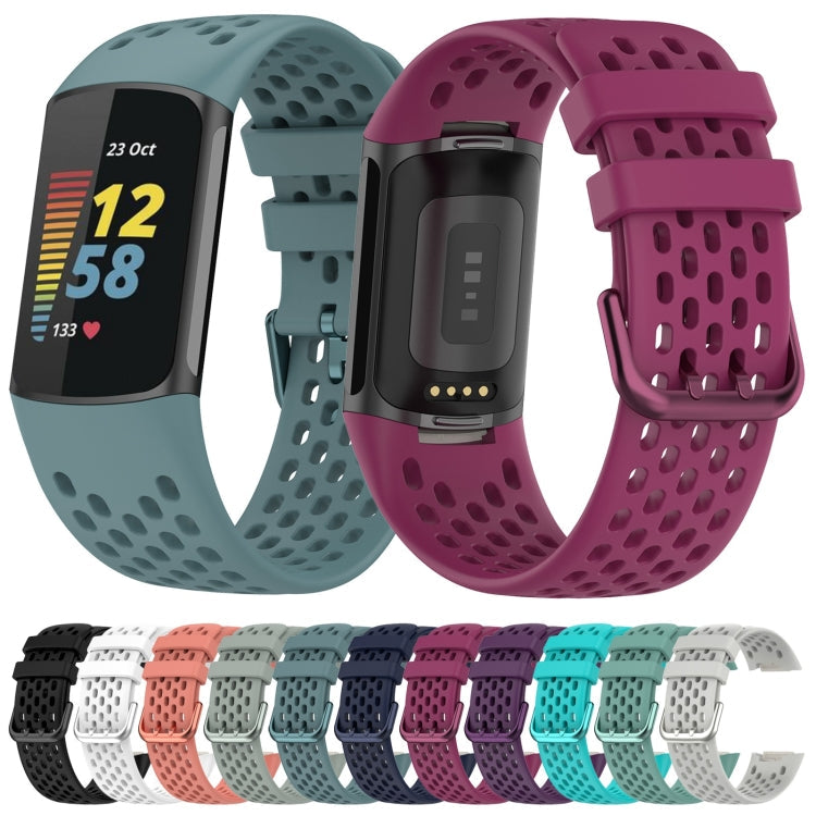 Solid Color Breathable Sports Silicone Watch Band