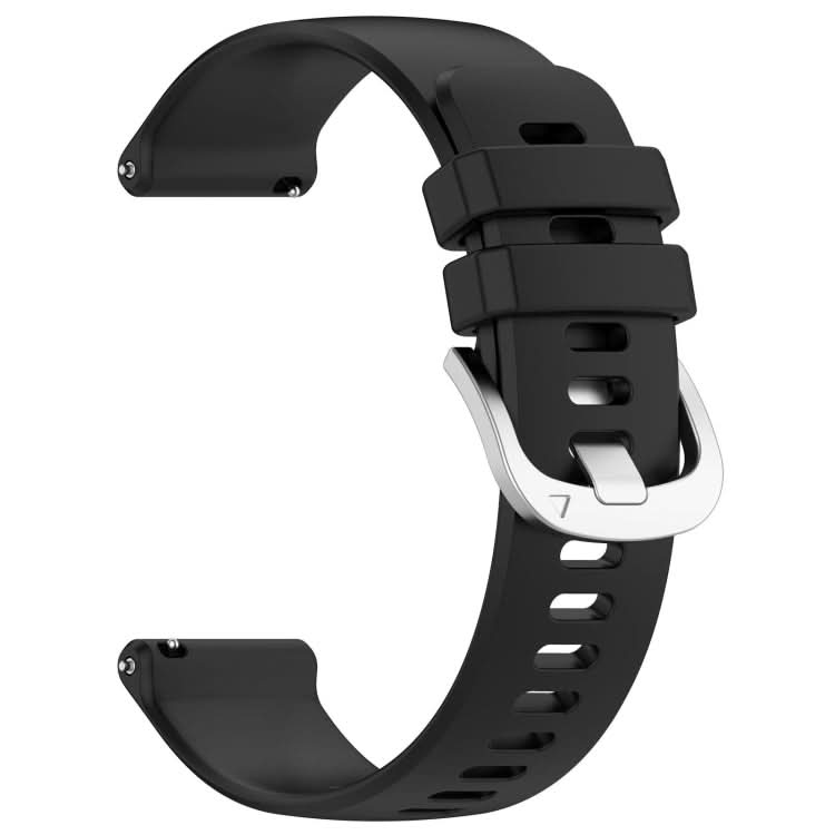 Liquid Glossy Silver Buckle Silicone Watch Band, Series 5