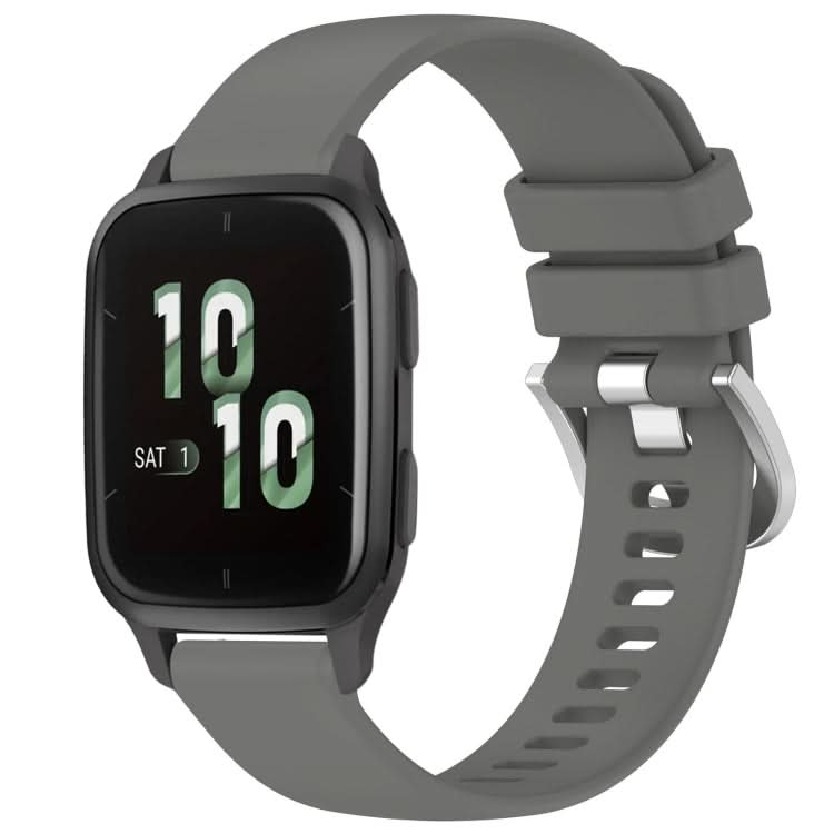 Liquid Glossy Silver Buckle Silicone Watch Band, Series 4