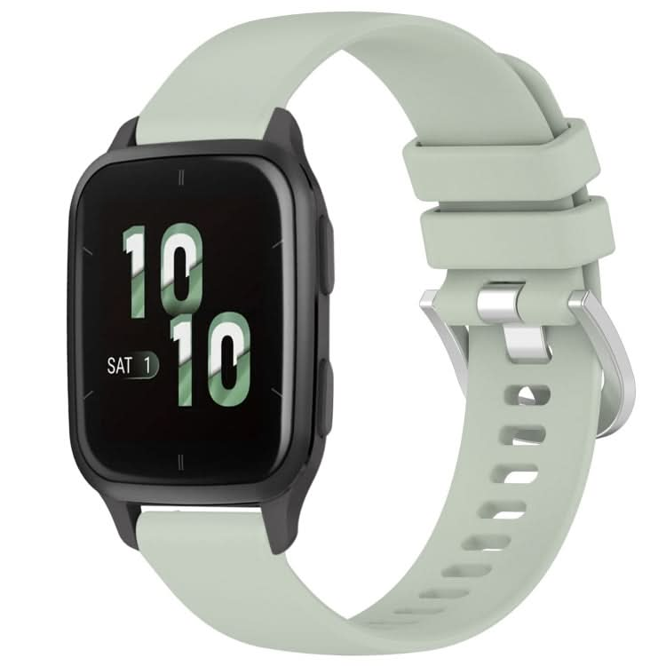 Liquid Glossy Silver Buckle Silicone Watch Band, Series 4