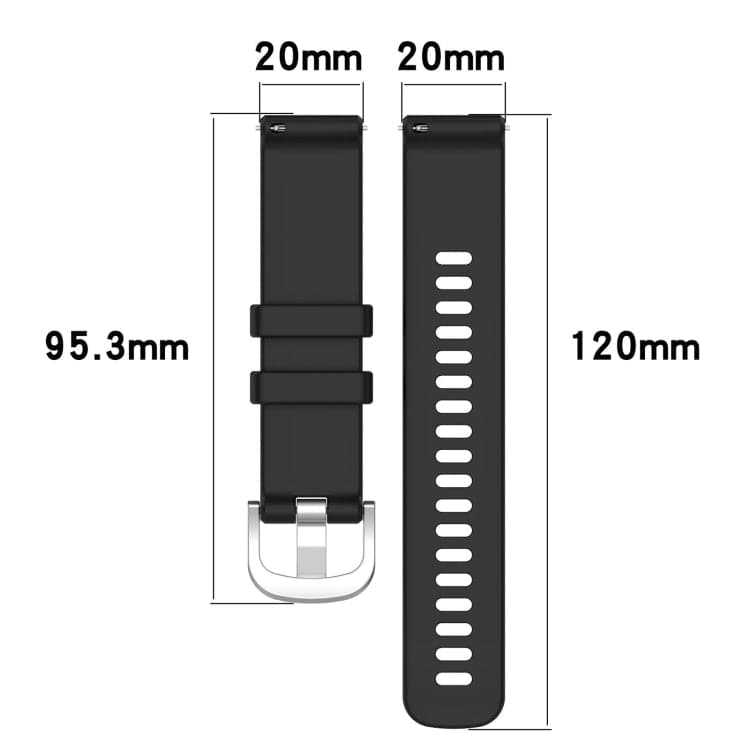 Liquid Glossy Silver Buckle Silicone Watch Band, Series 6